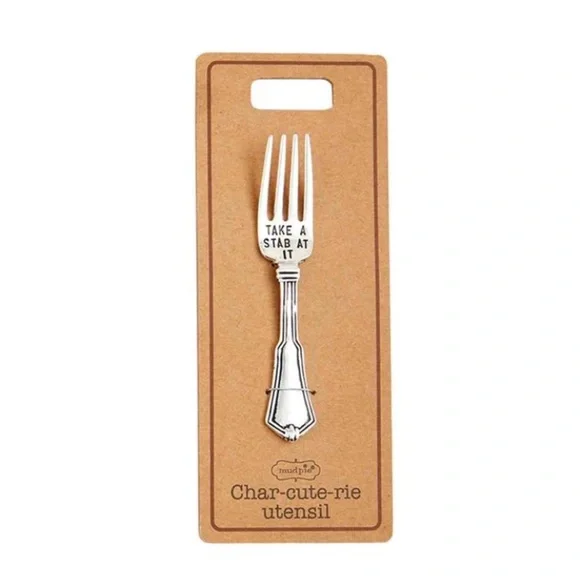 Mud Pie Charcuterie Silver Plated Fork - Picture 3 of 6